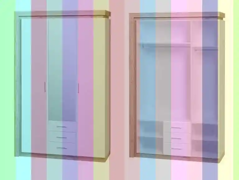 Шкаф 3-дверный с зеркалом люмен — шкаф распашной с ящиками