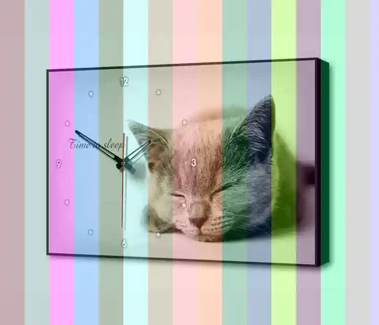 Часы картина настенные — часы кошка настенные