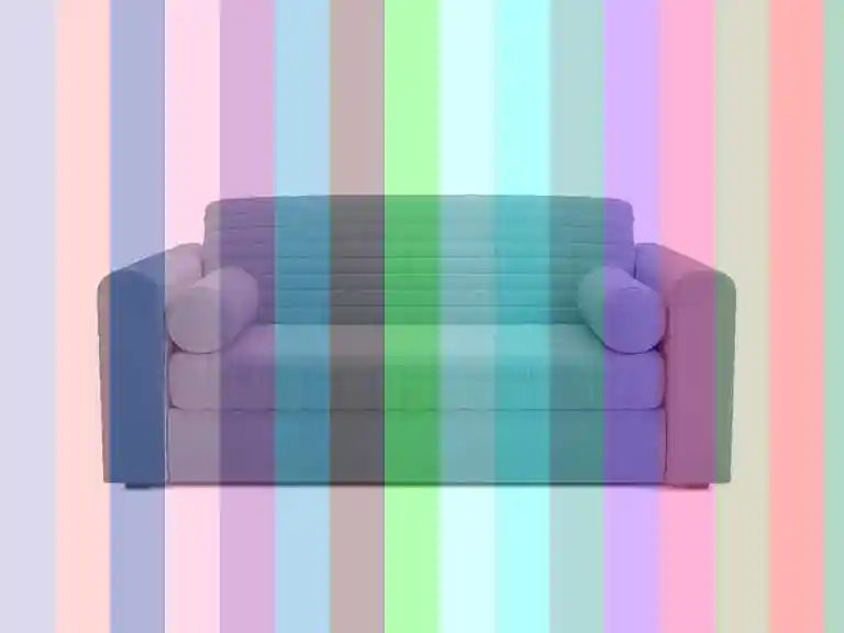 Прямой диван — диван голубой