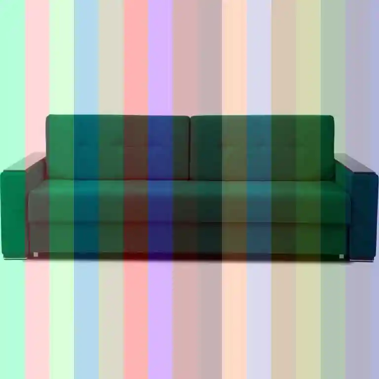 Зеленый диван — диван прямой