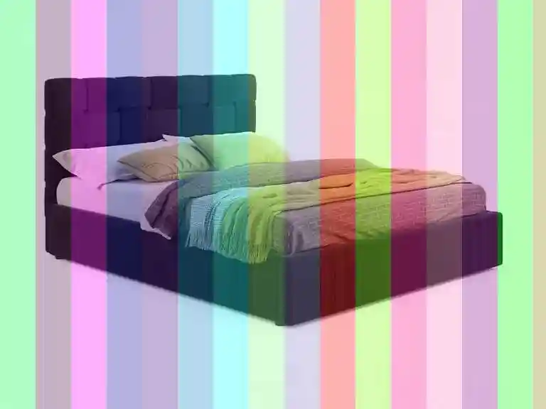 Двуспальная кровать с мягким изголовьем — Кровати
