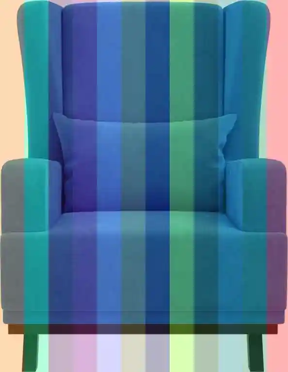 Кресло джон велюр синий — кресло