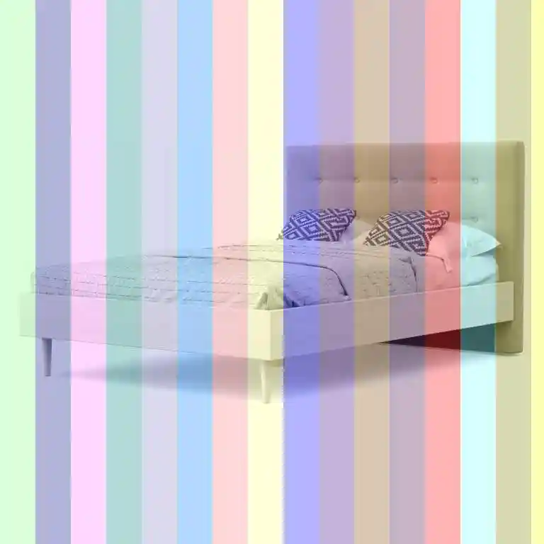 Кровать — белая двуспальная кровать