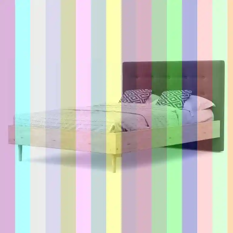 Кровать с высоким мягким изголовьем — Кровать альбина