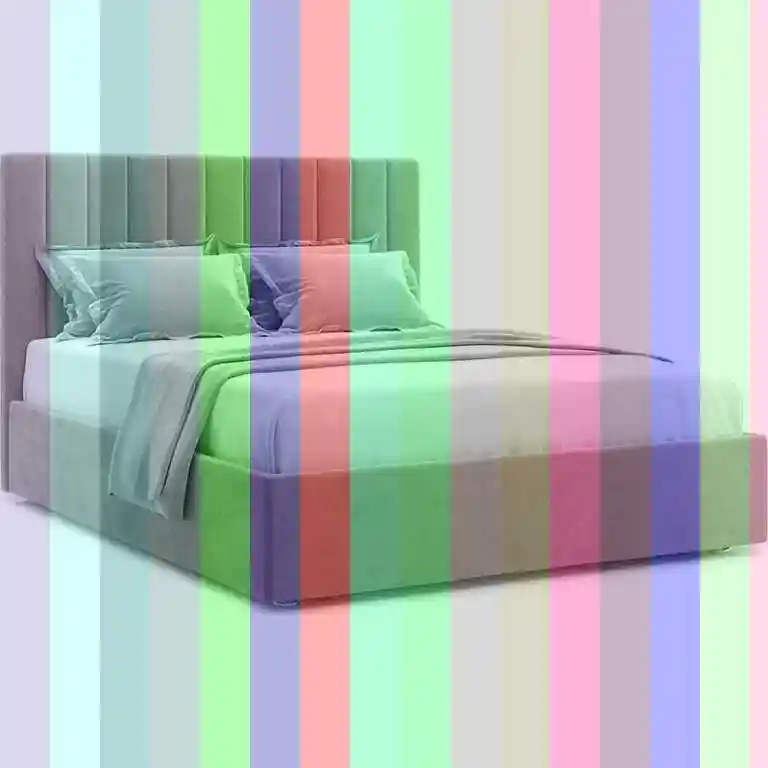 Двуспальная кровать trazimeno 180х200 с пм velutto 27 оранжевая — Кровать этомебель premium milana 3