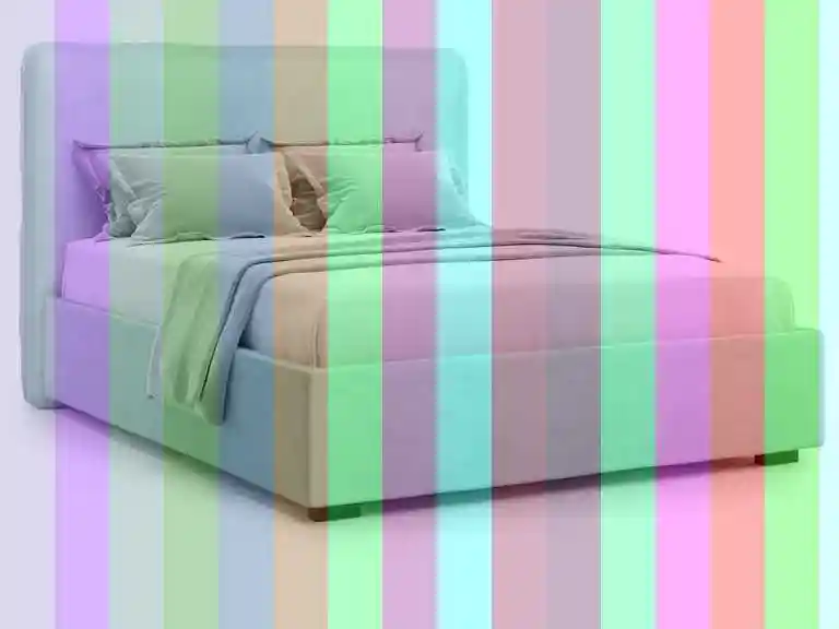 Двуспальная кровать с мягким изголовьем — Кровать с подъемным механизмом 140 х 200
