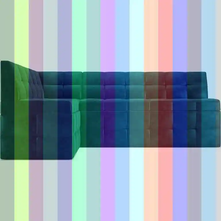 Угловой диван тесей бирюзовый — диван прямой