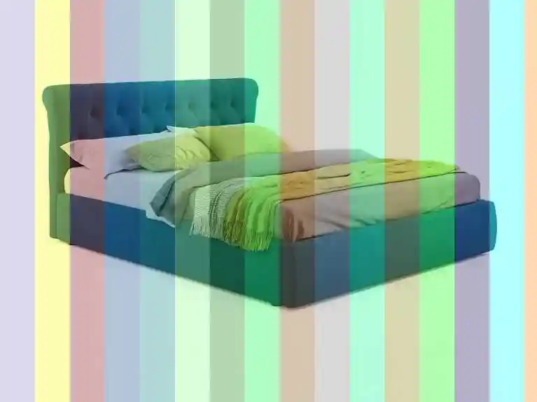 Кровать margot 140x200 — двуспальная кровать с мягким изголовьем