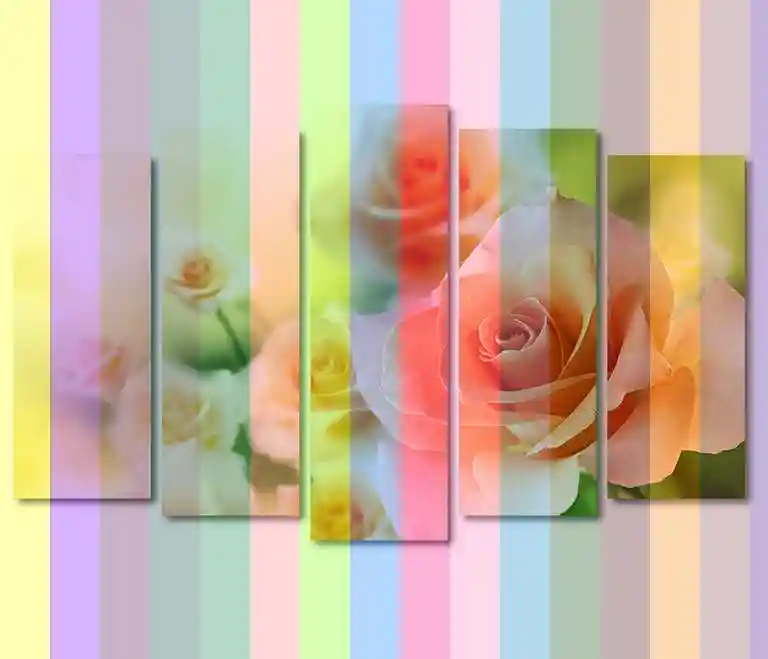 Модульная картина картиномания кремовые цветы — модульные картины