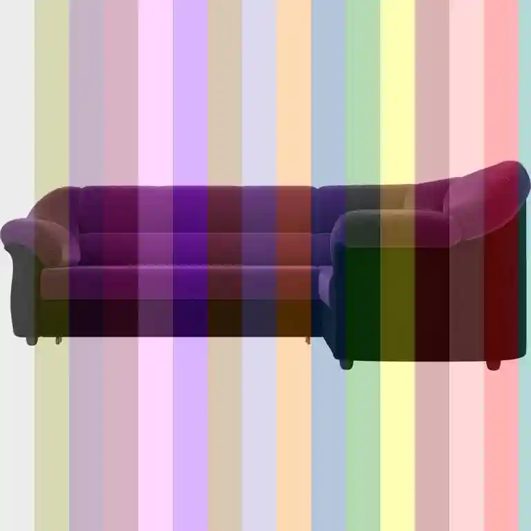Угловой диван тесей фиолетовый — угловой диван