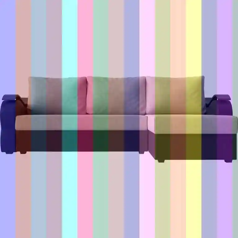 Угловой диван из кожзама с пуфиками — диван угловой пекин бежевая рогожка/коричневая экокожа еврокнижка