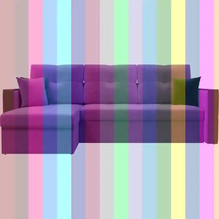Фиолетовый диван — диван угловой