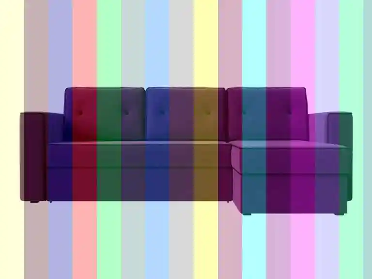 Диван фиолетовый прямой — угловой диван