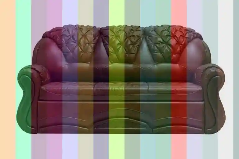 Кожаный диван на прозрачном фоне — диван версаль